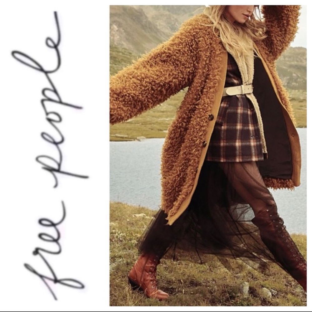 Free People Mongolian Fur coat. XS